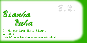 bianka muha business card